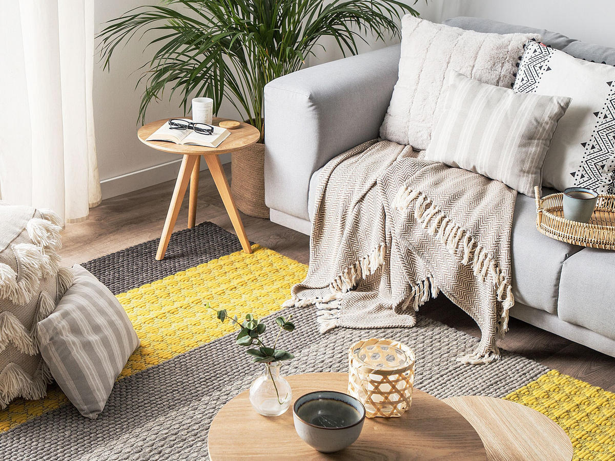 KURZFLOR-TEPPICH Akkaya 200/140 cm - Multicolor, Textil (140/200cm) - Beliani