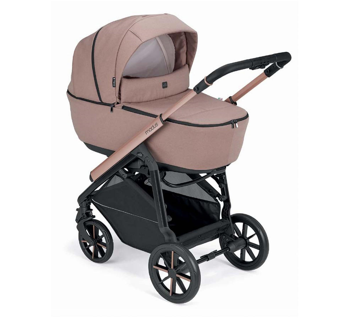 KOMBI-KINDERWAGEN Modus Duo 2n1 inkl. atmungsaktiver Simply-Matratze - Roségold/Rosa, Kunststoff (810/510/584cm) - Cam il Mondo del Bambino S.p.A.