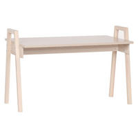 SCHREIBTISCH mit Holzdekor und Beinen aus massiver Eiche L128 cm - SPOT - Braun, Holzwerkstoff (128/68/81.5cm) - Calicosy