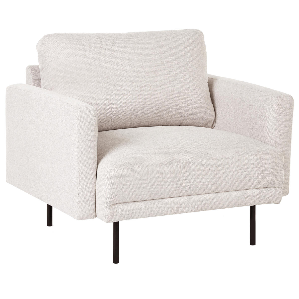 SADA POHOVEK 2-místná Látka Světle béžová Breda - černá/béžová, textil (250/85/85cm) - Beliani
