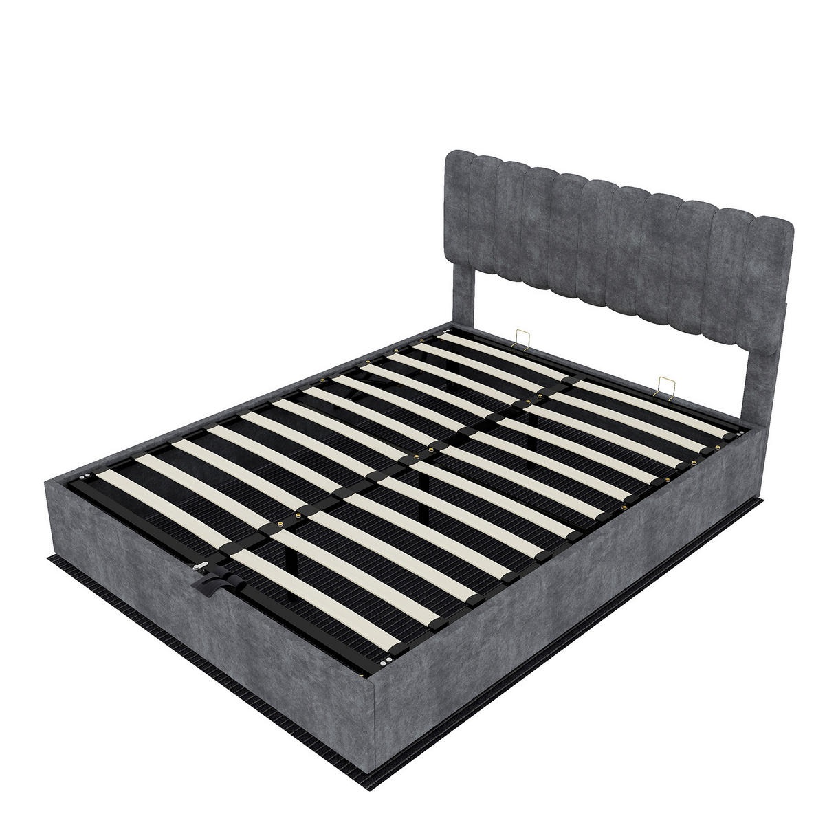 POLSTERBETT 140/200 cm DE-32948 mit Stauraum Grau - Grau, Metall (140/200cm) - ComfortXL