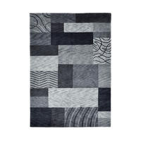 HANDTUFTTEPPICH Royal Domas 190x290 cm - Anthrazit, Textil (190/290cm) - THEKO