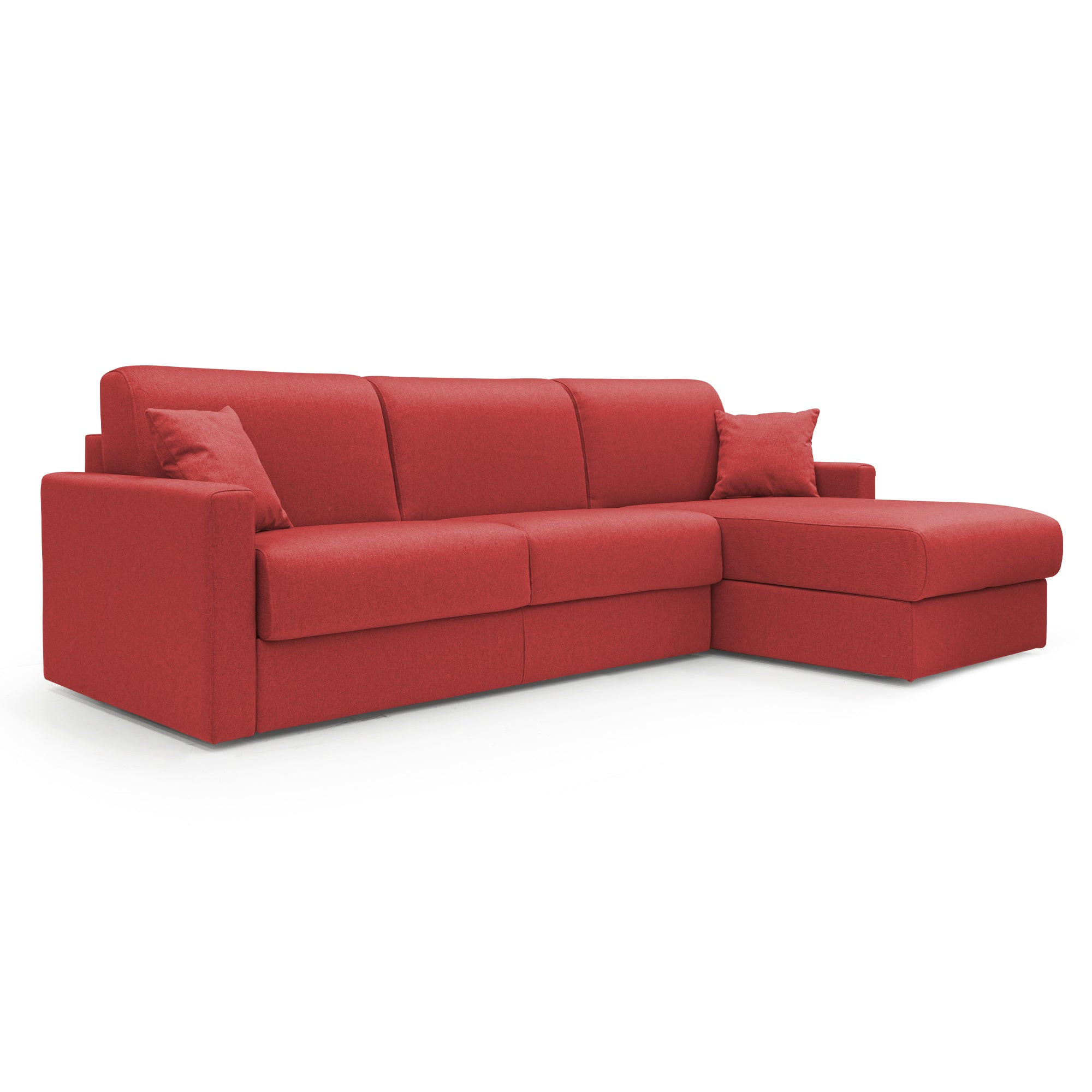 ECKSOFA LINKS Chris - Rot, Textil (248/96cm) - Divani.store