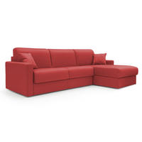 ECKSOFA RECHTS Chris - Rot, Textil (288/96cm) - Divani.store