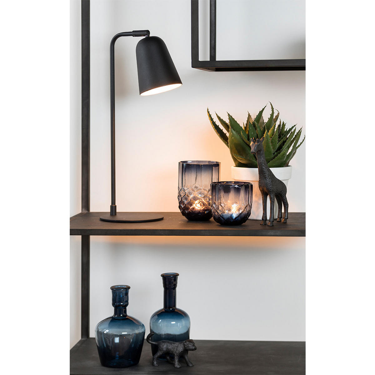 ORNAMENT GIRAFFE 18x7,5x37 cm, Metall, Schwarz - Schwarz, Metall (7.5/37/18cm) - Light & Living