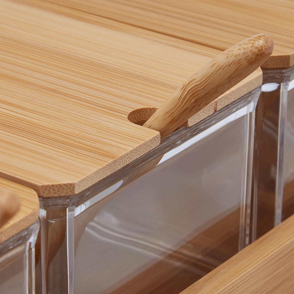 GEWÜRZBEHÄLTER-SET - Multicolor, Holz/Kunststoff (30/11/13cm) - Relaxdays