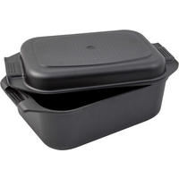 BRÄTER 2in1, Aluguss, Induktion, 8,7 Liter, Induktion, inkl. Topfhandschuhen - Schwarz, Metall (42/25.5/12cm) - Karcher
