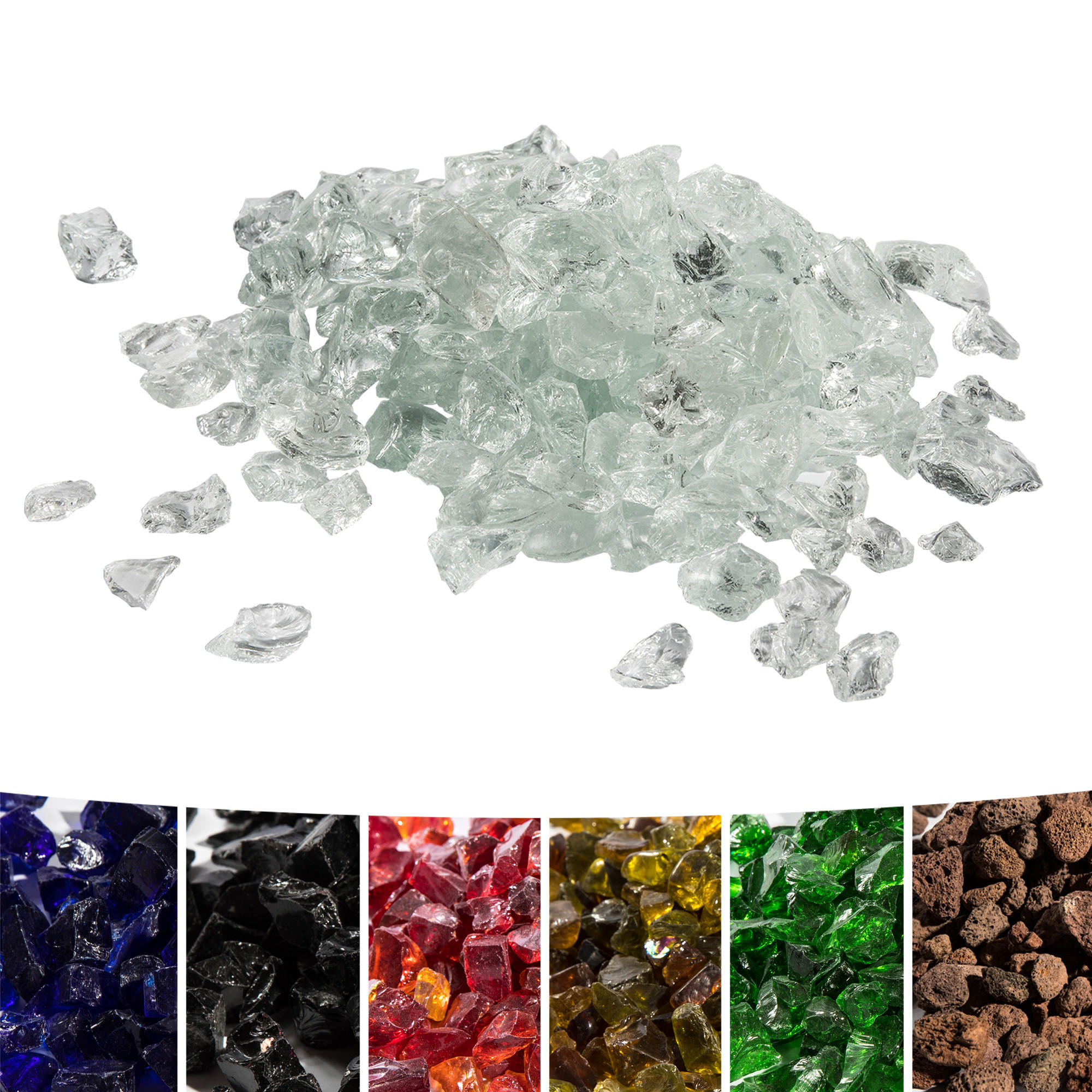 FEUERSTELLENZUBEHÖR Klar - Klar, Glas (29.8/7.6/7.6cm) - Teamson Home