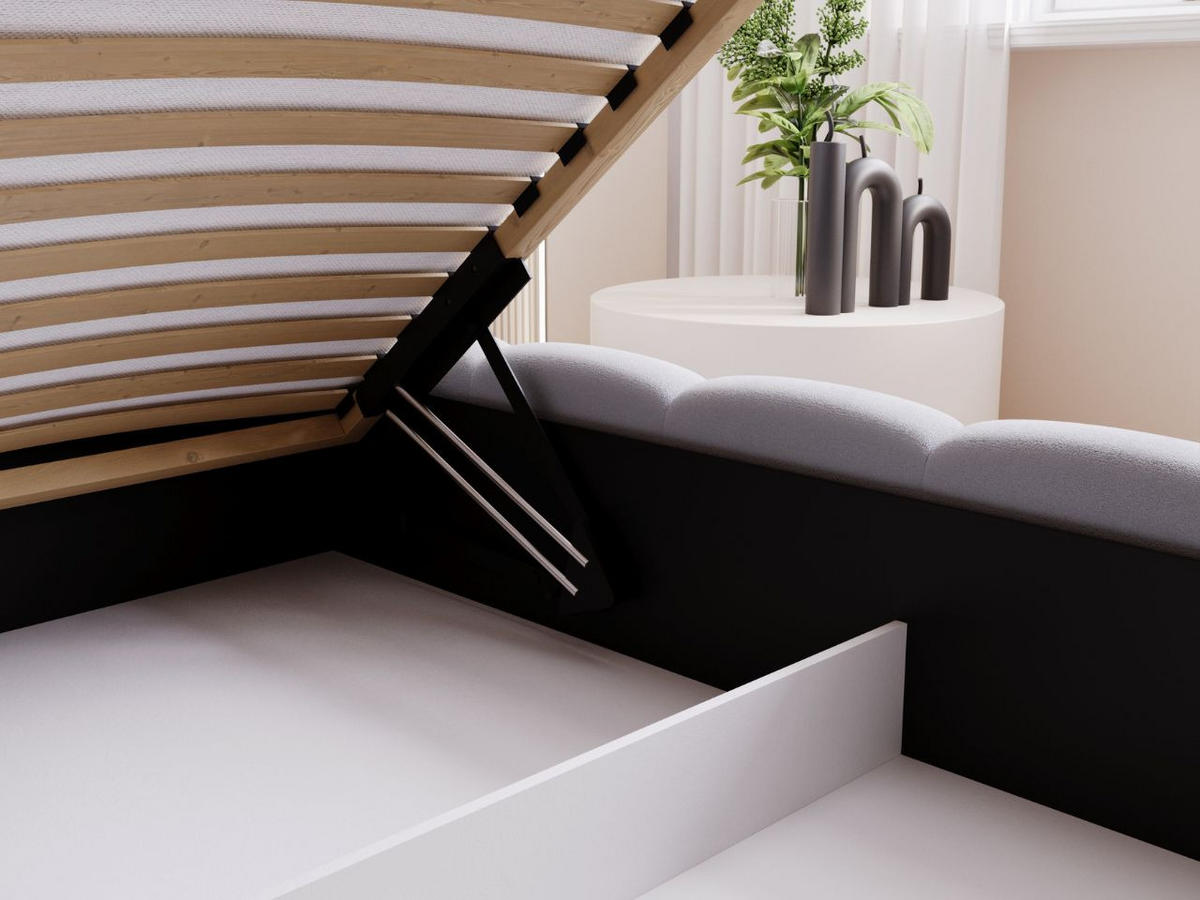 POLSTERBETT Cloud low 160x200 Grau - Grau, Textil (160/200cm) - Graingold