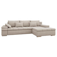 ECKSOFA Bangkok Premium, Seite: Rechts - Silberfarben/Naturfarben, Holz/Textil (310/175cm) - MIRJAN24