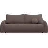 3-SITZER SOFA Nubelle Braun Chenille-Bezug - Schwarz/Braun, Kunststoff/Textil (244/85/93cm) - Selsey