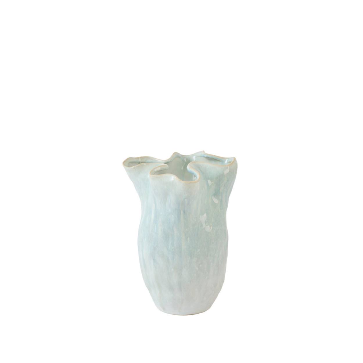 VASE Telmo - Blau - 24.5/23.5/34 cm - Blau, Keramik (34cm) - Light & Living