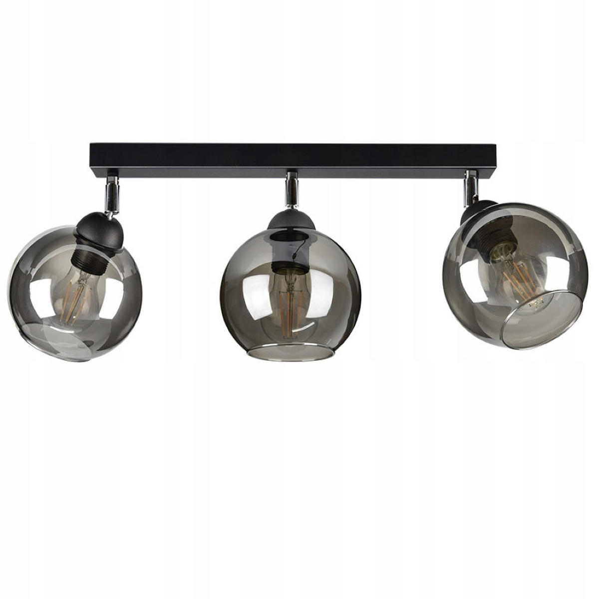 DECKENLEUCHTE HAGEN - Schwarz, Glas/Metall (15/60/21cm) - kiki design