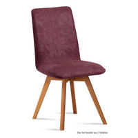 ESSZIMMERSTUHL (2er-Set) Dilga 47x92x60 Schwarz/Marsala - Eichefarben/Brombeere, Kunststoff (60/92/47cm) - 58aufmkessel