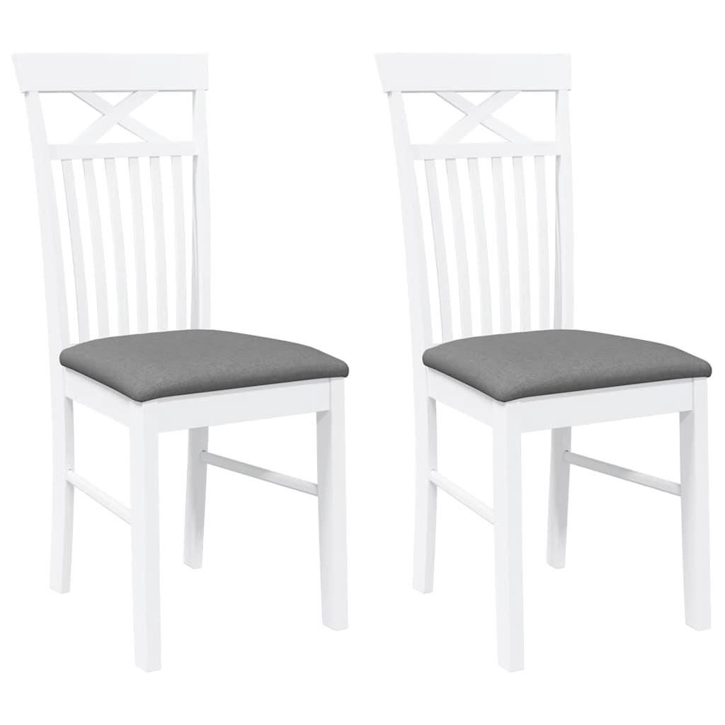STUHL-SET 2 Stk Lohhain 42.5/94/53.5 cm - Weiß, Holz (42.5/94/53.5cm) - ZMH