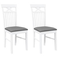 STUHL-SET 2 Stk Lohhain 42.5/94/53.5 cm - Weiß, Holz (42.5/94/53.5cm) - ZMH