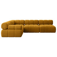 ECKSOFA modulares Sofa Mende-L2 - 285x190x70 cm Senfgelb Cord - Currygelb, Holzwerkstoff/Textil (285/190cm) - ALTDECOR
