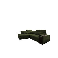 ECKSOFA Mindy VII mit Schlaffunktion und verstellbarer Rückenlehne, Stoff Verita Dunkelgrün Links - Dunkelgrün, Holz/Textil (230/288cm) - Kaiser Möbel