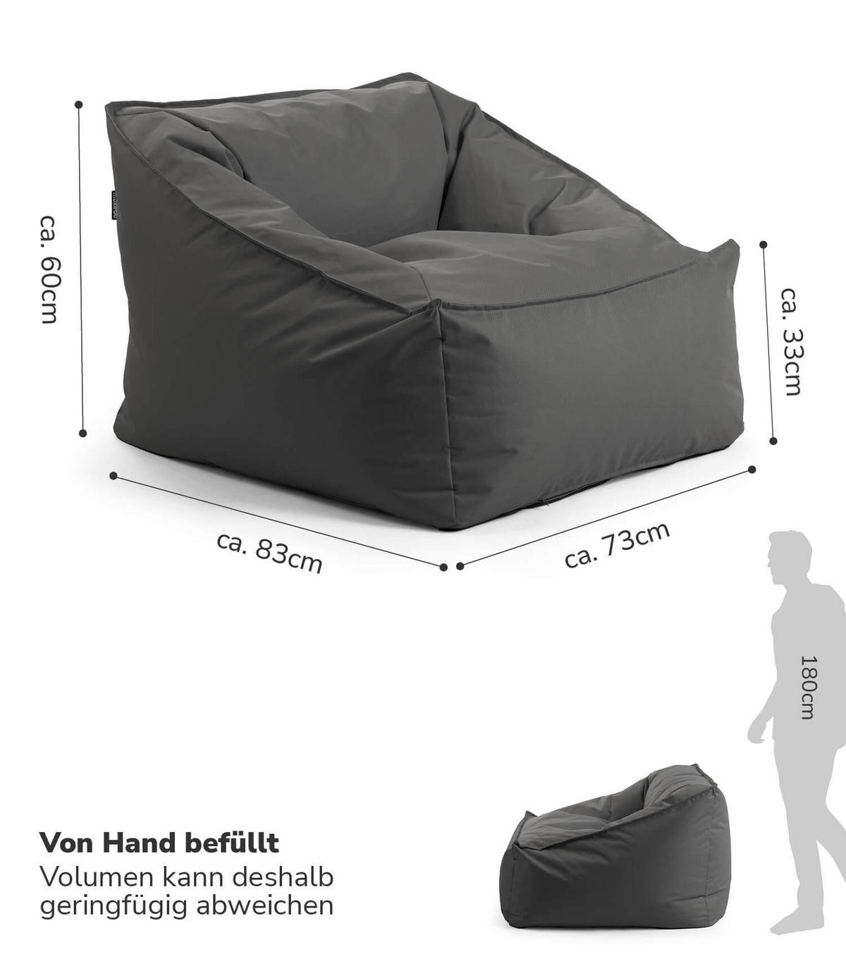 SITZSACK Der Sunnyboy - Schwarz, Textil (75/60/95cm) - Mokebo