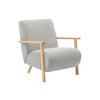 SESSEL - Stoff & Holz - Grau - JULOMO - Grau, Textil (82/81/70cm) - Vente-Unique