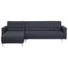 4-SITZER-ECKSOFA Polyester Grau linksseitig Aberdeen - Dunkelgrau, Textil (267/168cm) - Beliani