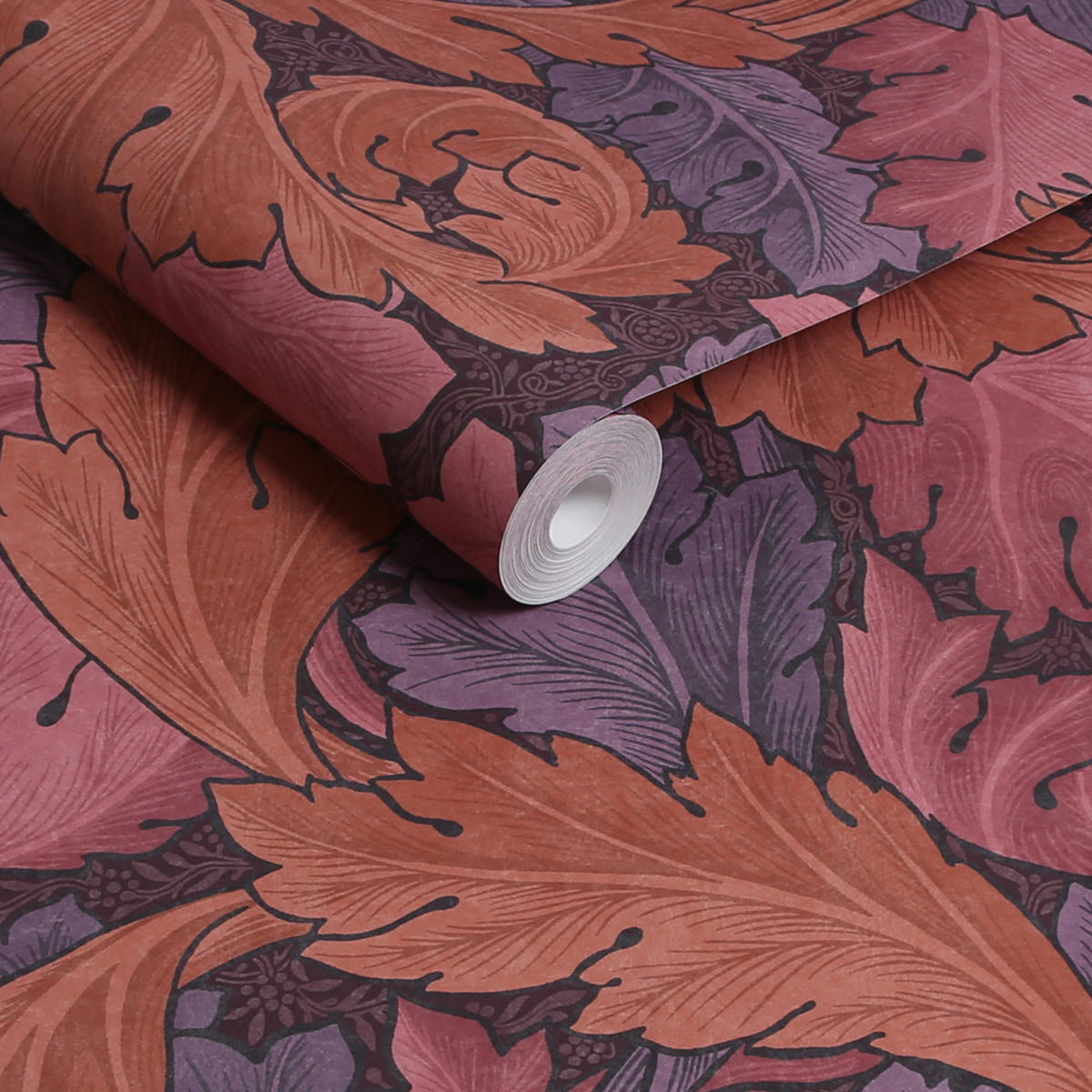 VLIESTAPETE Akanthus Pflaume - Lila, Papier/Kunststoff (52/1000cm) - Graham & Brown