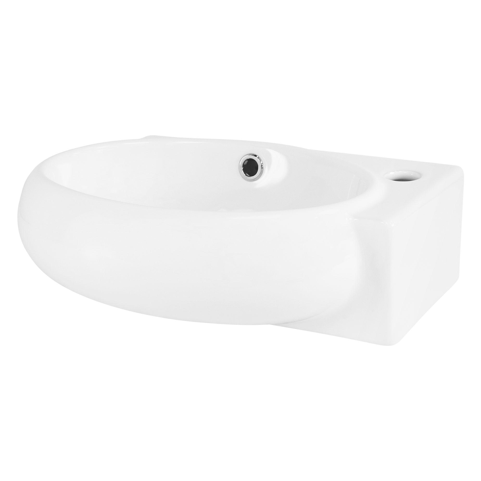 WASCHBECKEN - Weiß, Keramik (28/15/43cm) - ML-DESIGN