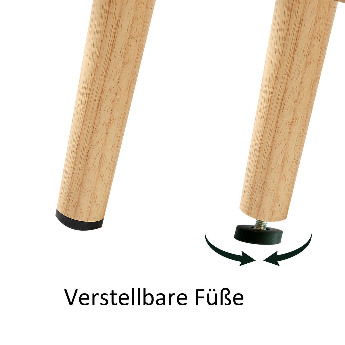 COUCHTISCH DE-199 Korbgeflochten Dunkles Walnussholz - Braun, Holzwerkstoff (55/105/42cm) - ComfortXL