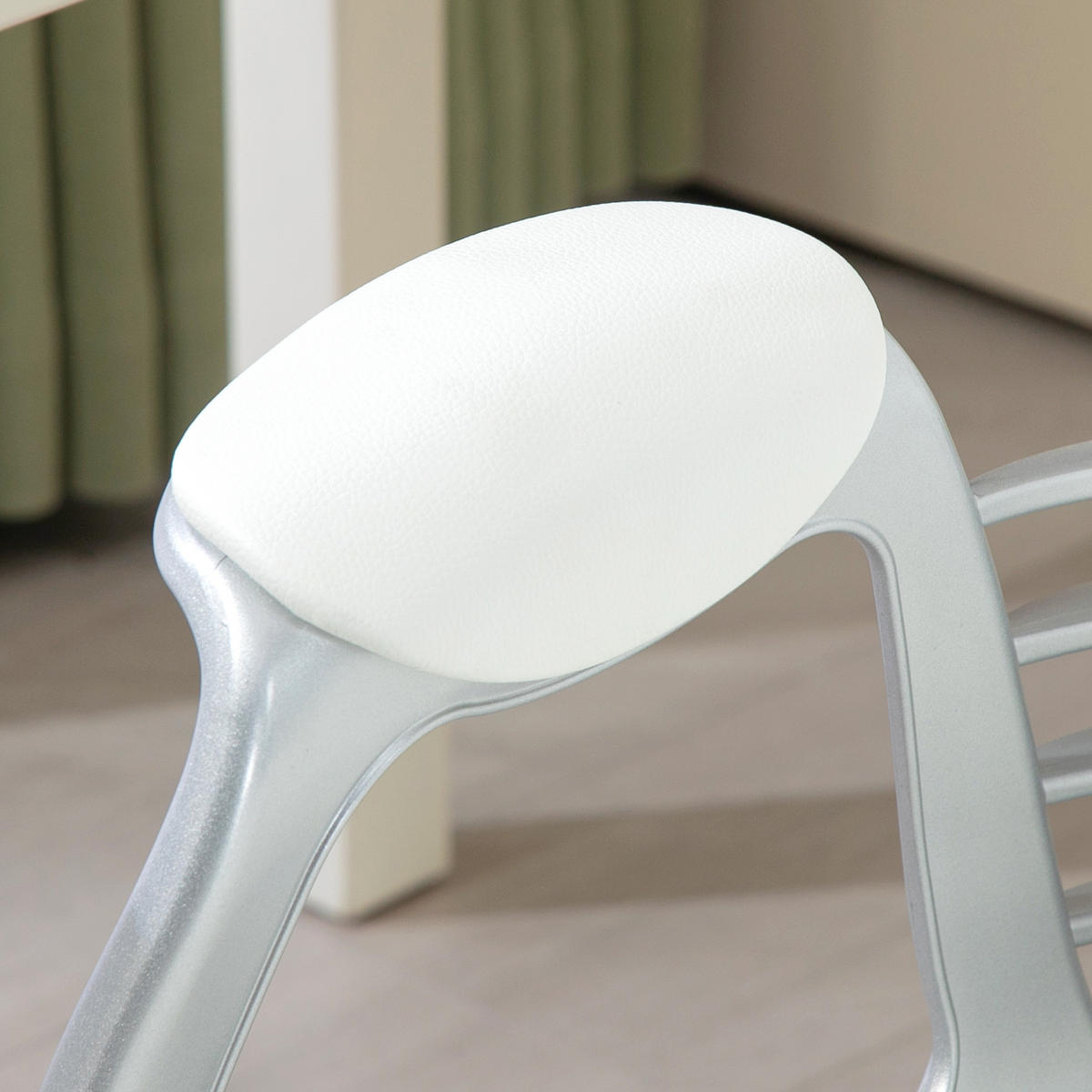BÜROSTUHL, Ergonomisch Schreibtischstuhl mit Armlehne, Gepolsterter Rückenlehne - Weiß, Kunststoff (60.5/103/59.5cm) - Vinsetto