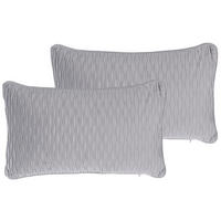 DEKOKISSEN 2er-Set Grau 50/30 cm Motari - Grau, Textil (50/30cm) - Beliani