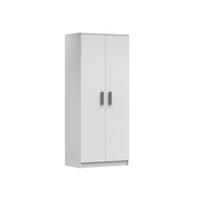 KINDERKLEIDERSCHRANK INGE 06 80/193/50 cm Weiß/Grau - Weiß/Grau, Holzwerkstoff (80/192/50cm) - Deine Möbel 24