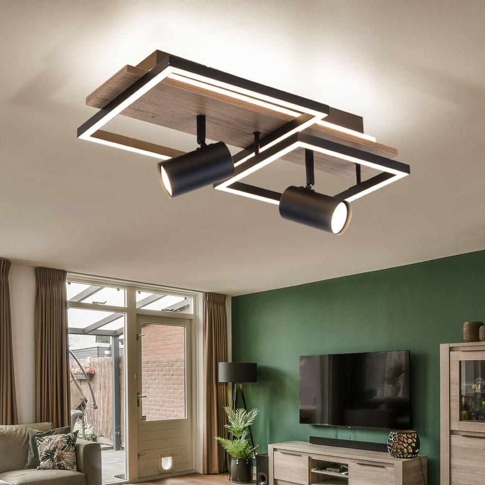 LED DECKENLEUCHTE KASSU Metall Braun - Braun, Metall (50/27/18cm)