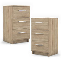 NACHTTISCH Sonoma 38 x 66 cm 2er Set - Braun/Sonoma Eiche, Holzwerkstoff (38/66/35cm) - Vicco