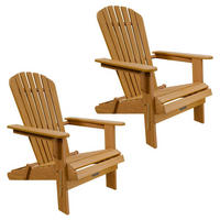 LIEGESTUHL Korfu Akazie klappbar 2er-Set - Naturfarben, Holz (69/94/85cm) - Juskys