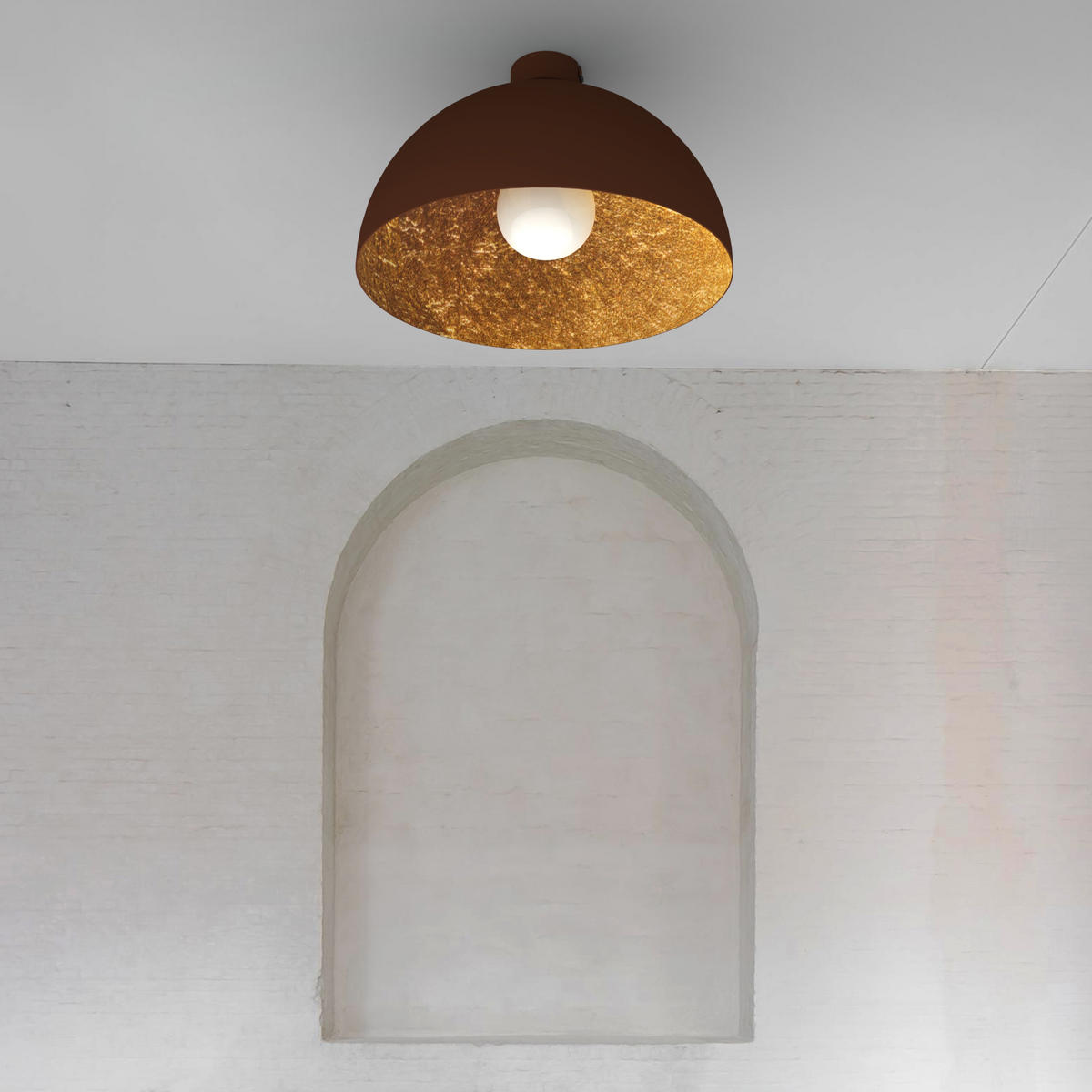 DECKENLEUCHTE - Goldfarben, Metall (40/40/20cm) - Lumicom