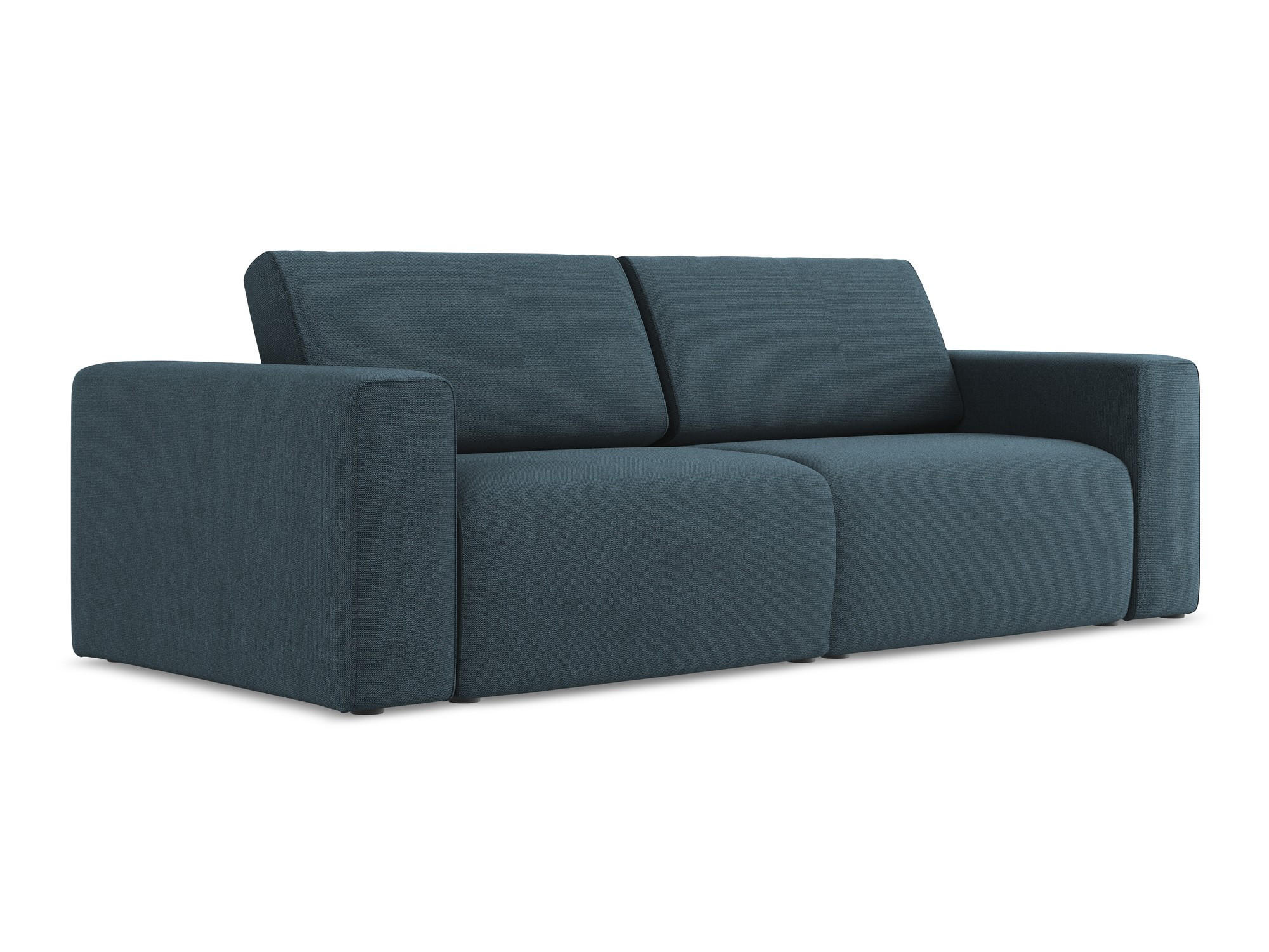 3-SITZER SOFA Strukturstoff Stoff Blau - Blau/Pink, Kunststoff/Textil (224/80/103cm) - Makamii
