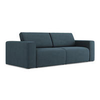 3-SITZER SOFA Strukturstoff Stoff Blau - Blau/Pink, Kunststoff/Textil (224/80/103cm) - Makamii