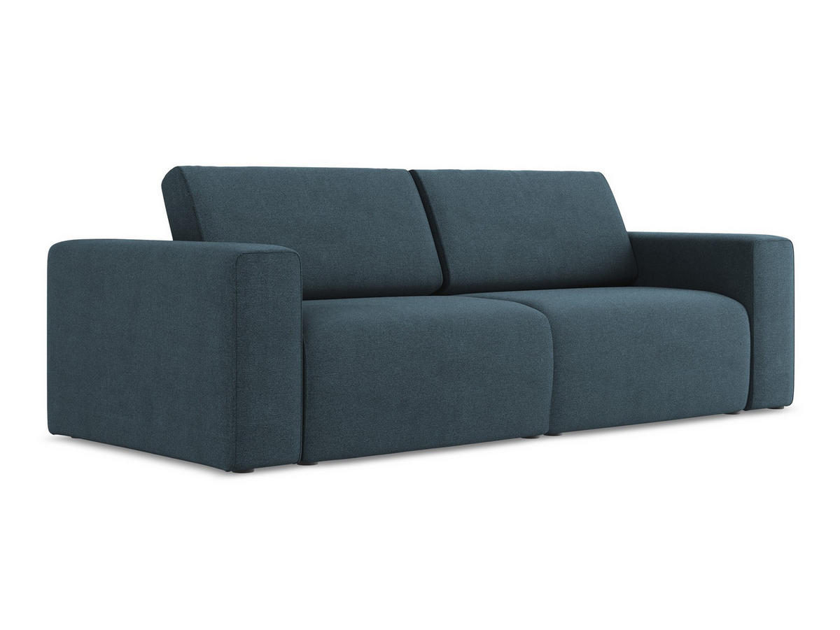 3-SITZER SOFA Strukturstoff Stoff Blau - Blau/Pink, Kunststoff/Textil (224/80/103cm) - Makamii