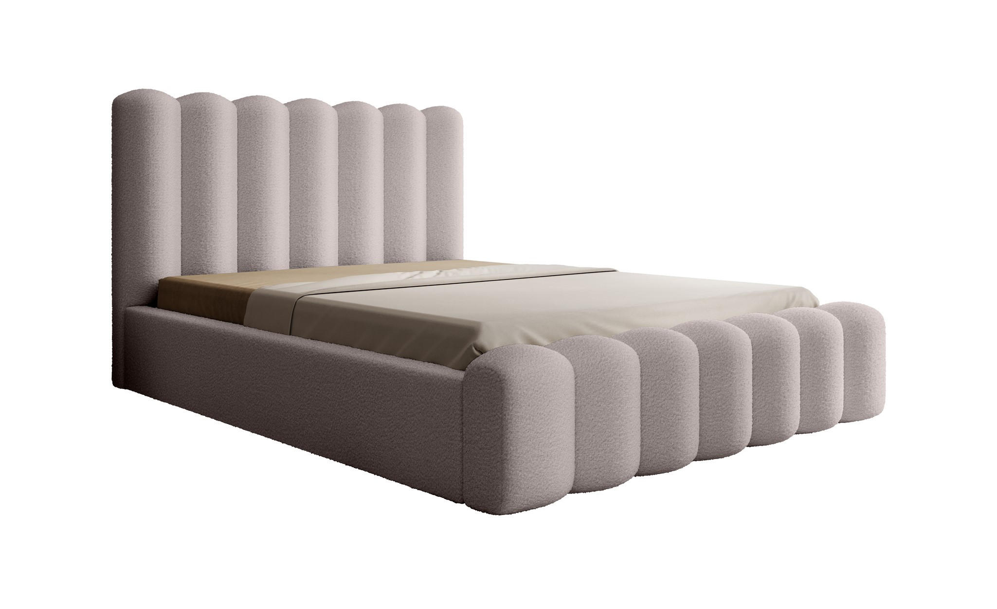 Fun Möbel Polsterbett Beige 140x200 cm