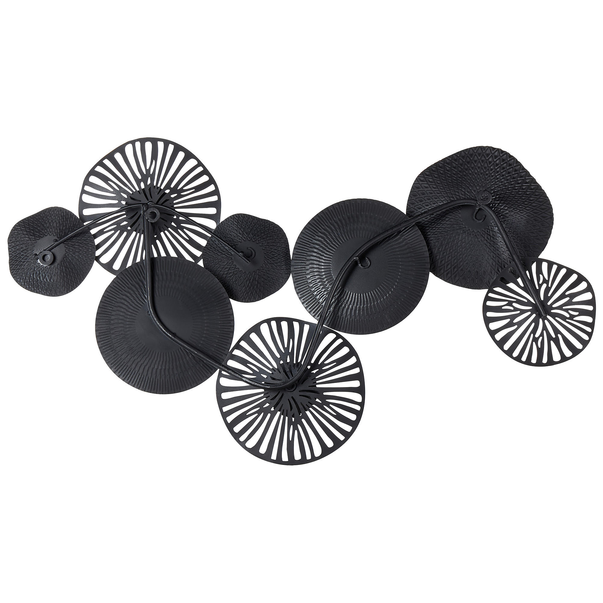 WANDDEKORATION Metall schwarz/grau Tennessine - Schwarz, Metall (78/49/3cm) - Beliani