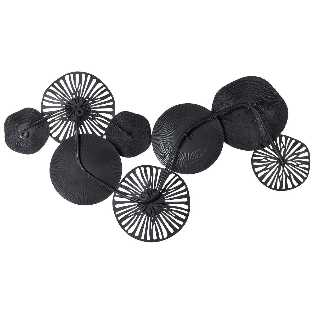 WANDDEKORATION Metall schwarz/grau Tennessine - Schwarz, Metall (78/49/3cm) - Beliani