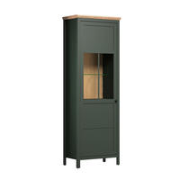 VITRINE Stanton Grün - Grün, Holzwerkstoff (69/69/198cm) - Trendteam