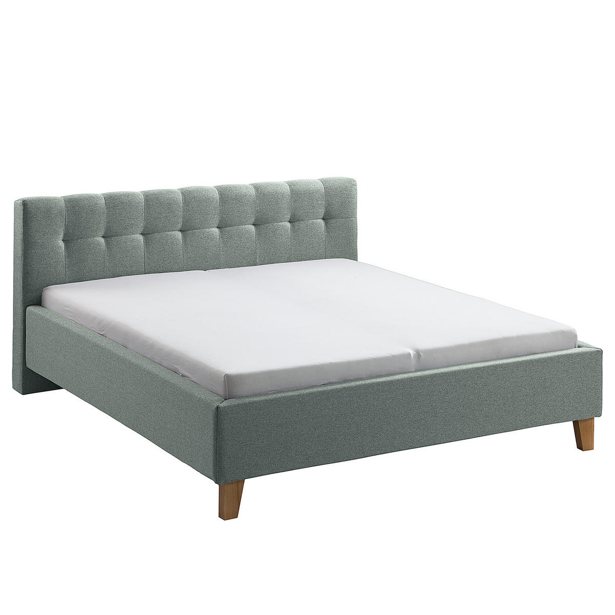 POLSTERBETT - Webstoff - Mintgrün, Holz/Textil (180/200cm) - home24