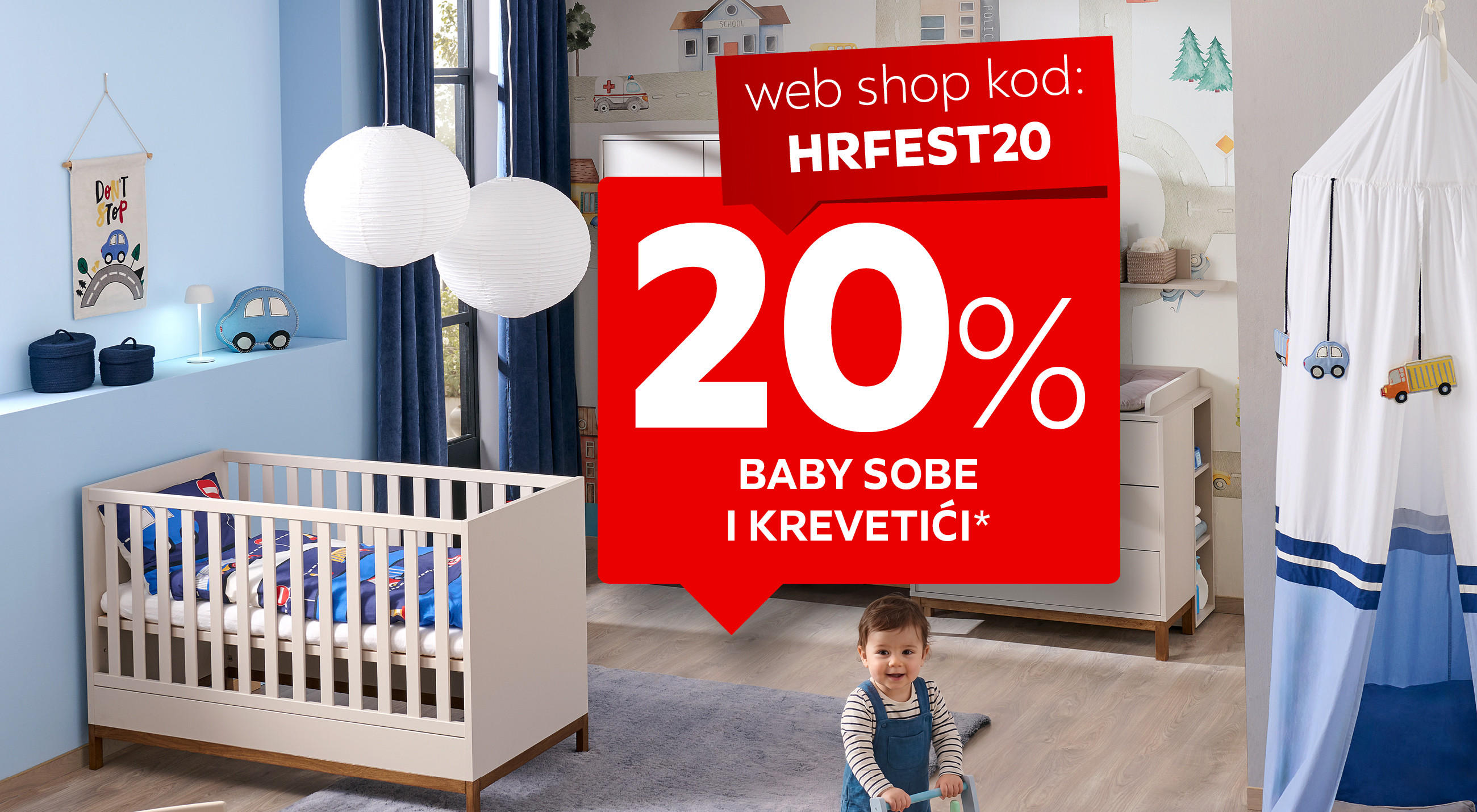 20% baby sobe i krevetići* web hop kod: HRFEST20