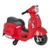 VESPA Elektromotorrad Kindermotorrad Elektrofahrzeuge 3 bis 6 Jahren Rot - Rot, Metall (66.5/38/52cm) - HOMCOM