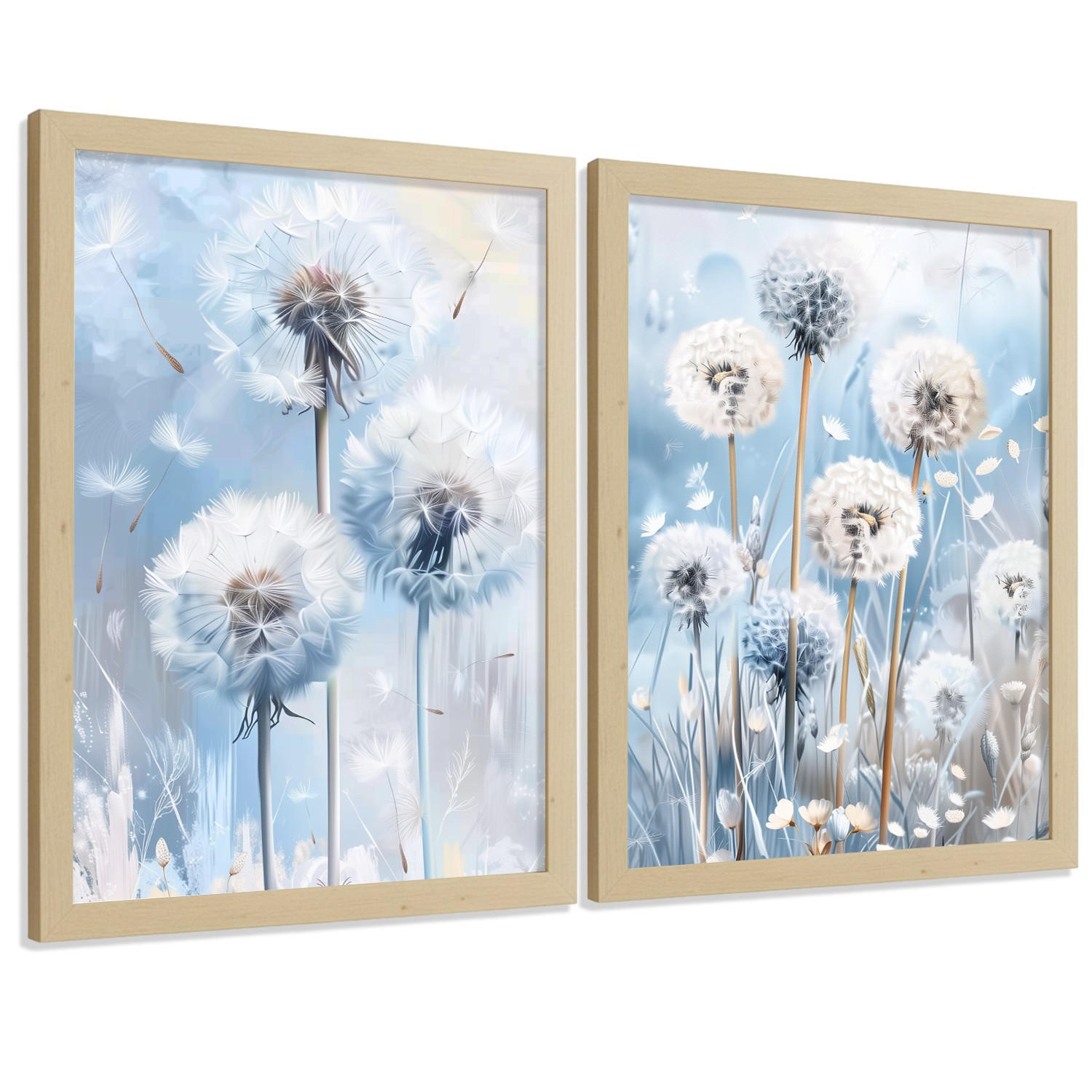 Nacnic PLAKAT Sada 2 Sweet Blue 2 A4 Lehký dřevěný rám