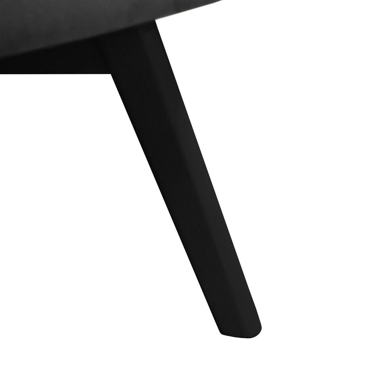 SESSEL SAND mit schwarzen Beinen - Dunkelgrau/Schwarz, Textil (80/105/86cm) - Lookway