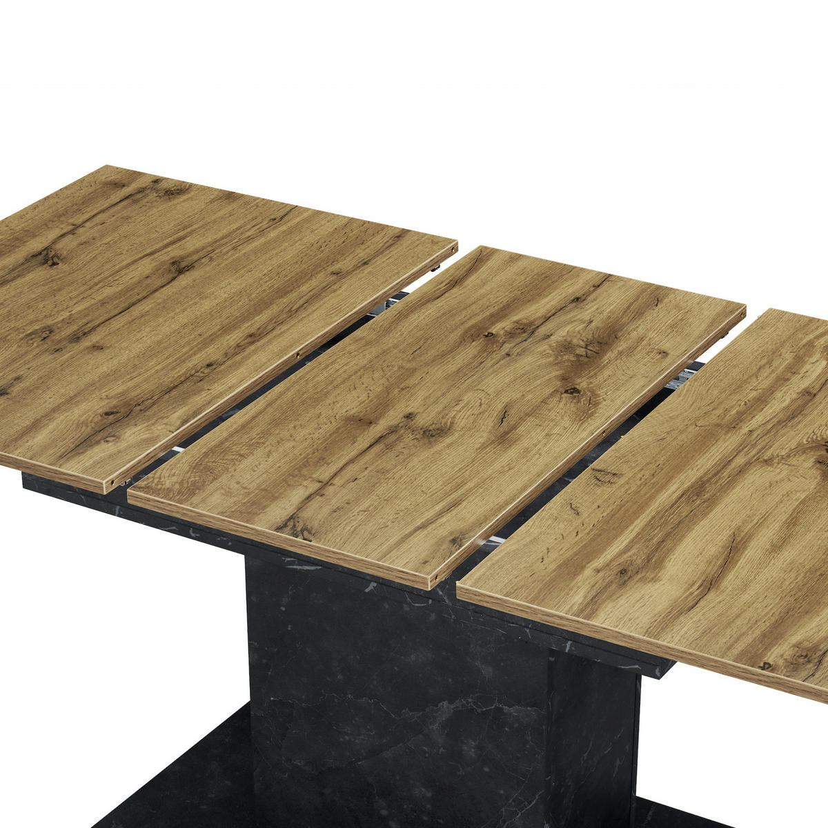 ESSTISCH BOSCO 120-160/80/76 cm - Honigeiche/Anthrazit, Holzwerkstoff (80/120/76cm) - B&D Home