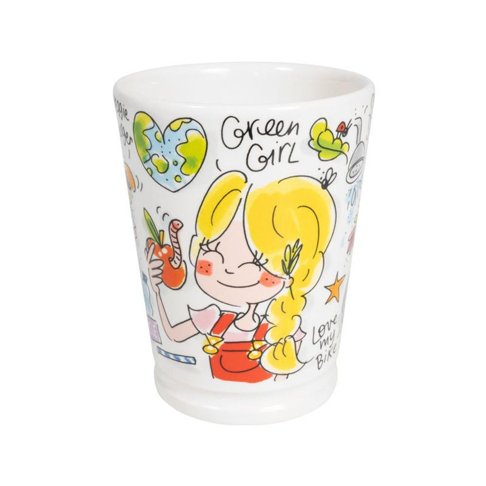XL-BECHER Love Green Girl in Bunt - 500 ml - Multicolor, Keramik (0.5L) - Blond Amsterdam