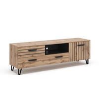LOWBOARD Amber Eiche 150 x 48.5 cm - Eichefarben/Schwarz, Holzwerkstoff (150/48.5/38cm) - Vicco